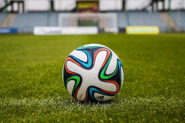 FIFA soccer ball on a field 
